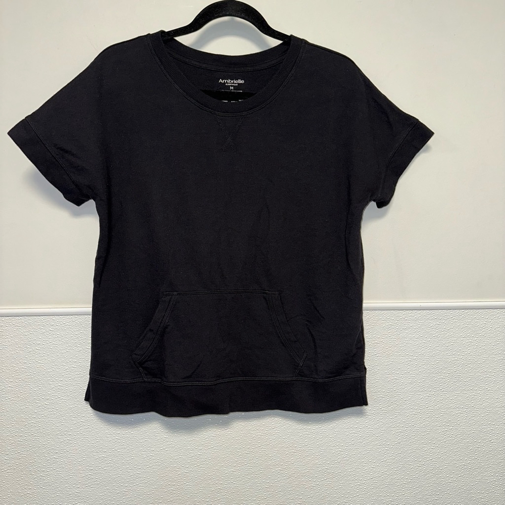 Women's Ambrielle Sleepwear Top Size M Black Short sleeve - Picture 6 of 7